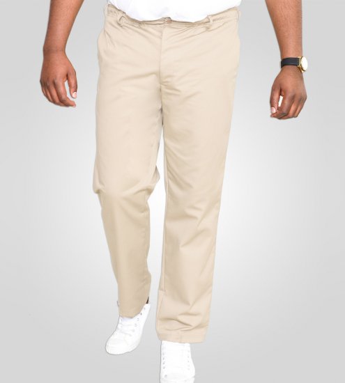 D555 Basilio Pantaloni con vita elasticizzata Beige - Jeans & pantaloni - Jeans & Pantaloni Uomo Taglie Forti