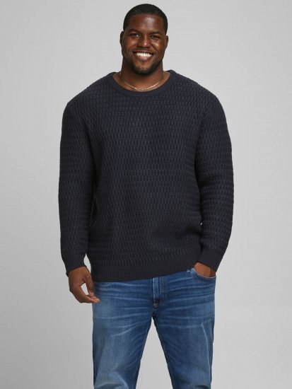 Jack & Jones JCOBRANDON Knit Black - Felpe & felpe con cappuccio - Felpe & Felpe con Cappuccio Uomo Taglie Forti