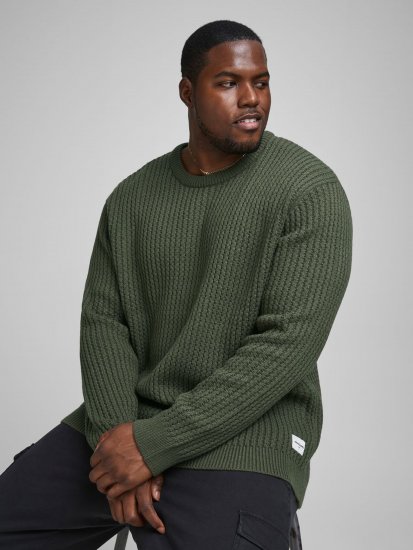 Jack & Jones JCOBRANDON Knit Forest - Felpe & felpe con cappuccio - Felpe & Felpe con Cappuccio Uomo Taglie Forti