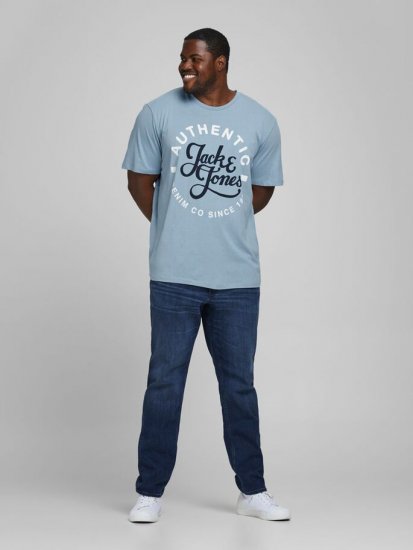 Jack & Jones JJMOON T-shirt Faded Denim - Magliette - Magliette Uomo Taglie Forti