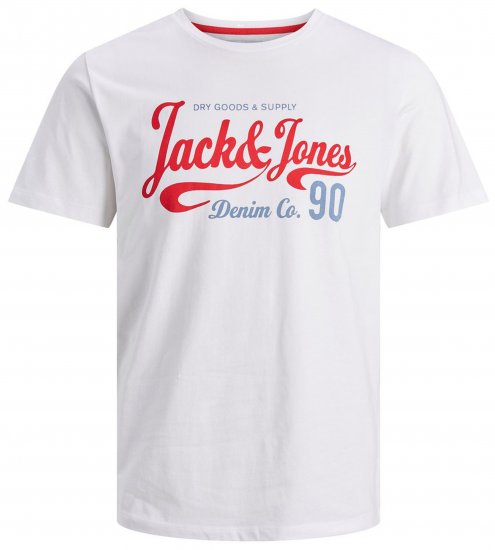 Jack & Jones JJMOON T-shirt White - Magliette - Magliette Uomo Taglie Forti
