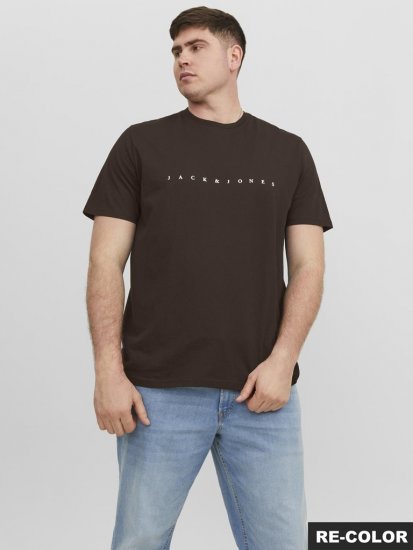 Jack & Jones STAR T-shirt Brown - Magliette - Magliette Uomo Taglie Forti