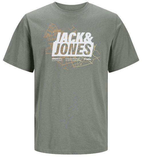 Jack & Jones JCOMAP LOGO T-Shirt Agave Green - Magliette - Magliette Uomo Taglie Forti