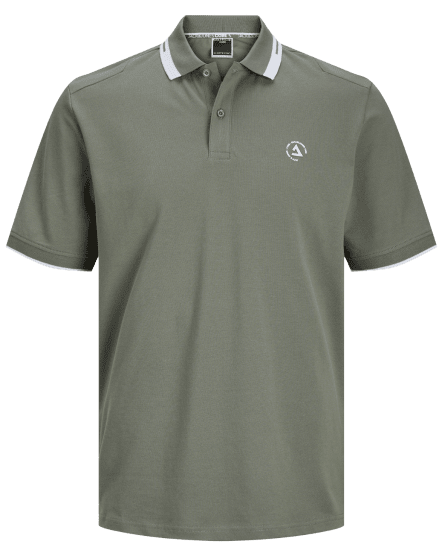 Jack & Jones JCOHASS LOGO Polo Agave Green - Polo - Polo Uomo Taglie Forti