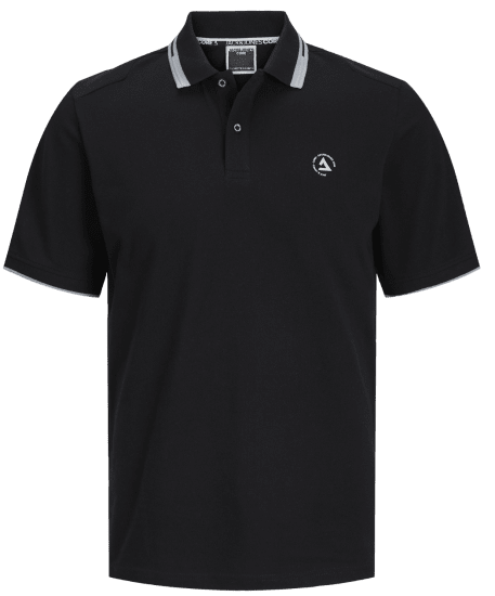 Jack & Jones JCOHASS LOGO Polo Black - Polo - Polo Uomo Taglie Forti