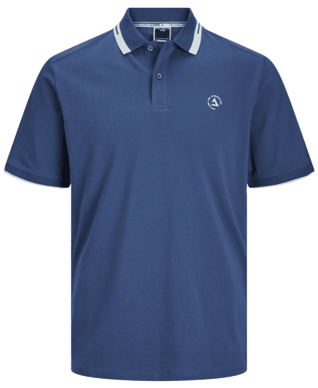 Jack & Jones JCOHASS LOGO Polo Ensign Blue - Polo - Polo Uomo Taglie Forti