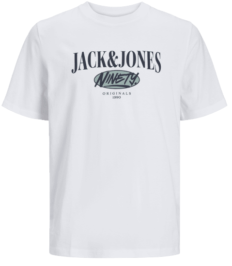 Jack & Jones JORCOBIN T-Shirt Bright White - Magliette - Magliette Uomo Taglie Forti
