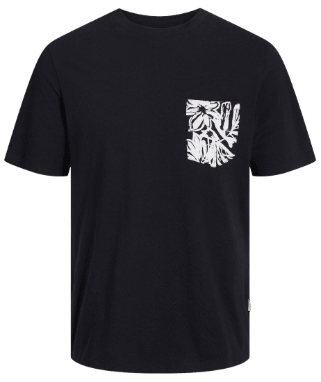 Jack & Jones JORLAFAYETTE POCKET T-Shirt Black - Magliette - Magliette Uomo Taglie Forti
