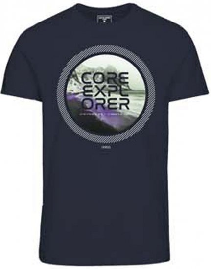 Jack & Jones JCOLOGO PRINT T-Shirt Navy Blazer - Magliette - Magliette Uomo Taglie Forti