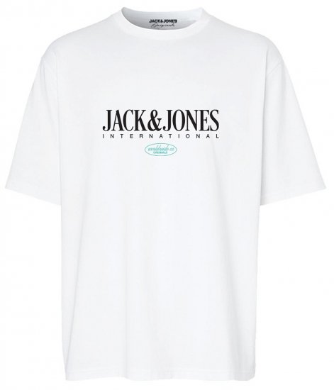 Jack & Jones JORLUCCA T-Shirt Bright White - Magliette - Magliette Uomo Taglie Forti