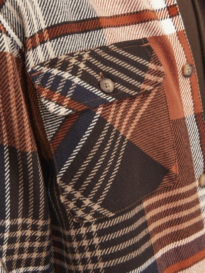 Jack & Jones Darren Flannel Overshirt marrone - Camicie - Camicie Taglie Forti Uomo
