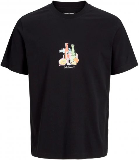 Jack & Jones Varenna Crew Neck T-Shirt Black - Magliette - Magliette Uomo Taglie Forti