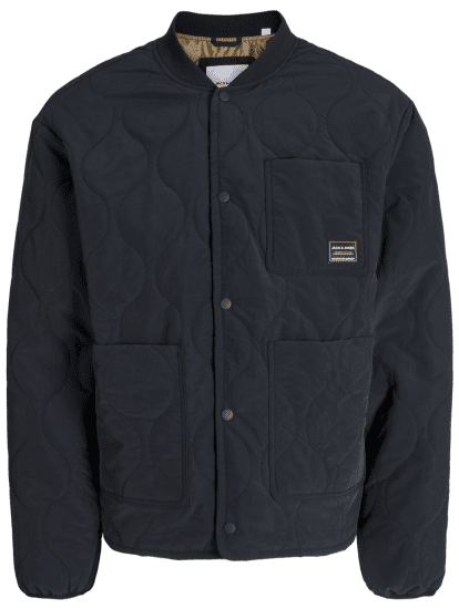 Jack & Jones Hero Liner Quilted Jacket Black - Giubbotti - Giubbotti Uomo Taglie Forti