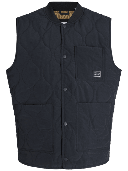Jack & Jones Hero Liner Quilted Gilet Vest Black - Gilet - Gilet in taglie grandi