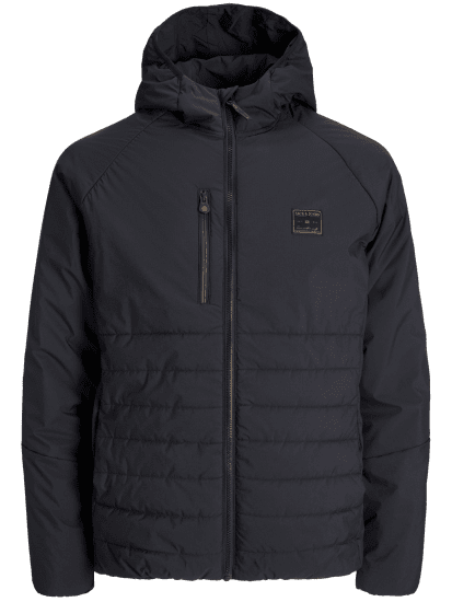 Jack & Jones Finn Hybrid Jacket Black - Giubbotti - Giubbotti Uomo Taglie Forti