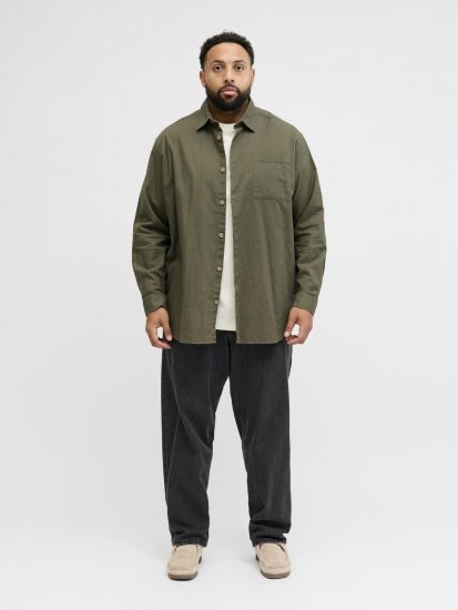 Jack & Jones Tristan Overshirt kaki - Camicie - Camicie Taglie Forti Uomo