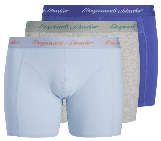 Jack & Jones Jacnorrebro Boxer blu tinta unita confezione da 3 - Intimo & costumi da bagno - Intimo Taglie Forti Uomo