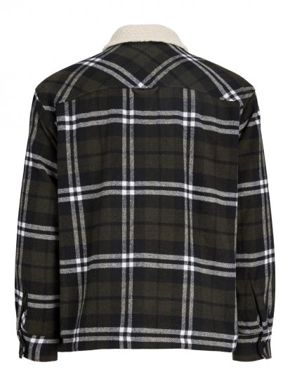 Jack & Jones Zac Teddy Camicia giacca Verde - Giubbotti - Giubbotti Uomo Taglie Forti