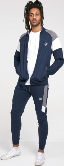 D555 JEFFREY Couture Zip Through Sweatshirt Navy - Felpe & felpe con cappuccio - Felpe & Felpe con Cappuccio Uomo Taglie Forti