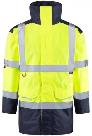 Leo Tawstock Warm Quilted Anorak Hi-Vis Yellow/Navy - Abbigliamento da lavoro - Abbigliamento da Lavoro Taglie Forti Uomo