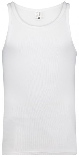 Adamo Prestige Double Ribbed Undershirt White - Intimo & Costumi da bagno - Intimo Taglie Forti Uomo