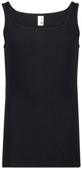 Adamo Royal Fine Ribbed Undershirt Black - Intimo & costumi da bagno - Intimo Taglie Forti Uomo