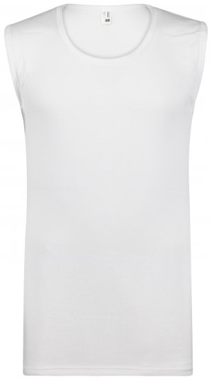 Adamo Royal Fine Ribbed Sleeveless Under-T-shirt White - Intimo & Costumi da bagno - Intimo Taglie Forti Uomo