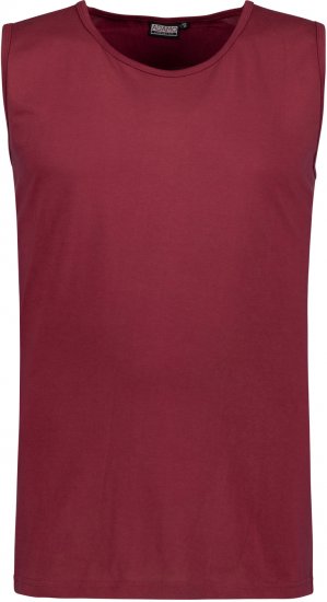 Adamo Rod Comfort Fit Tank Top Wine - Magliette - Magliette Uomo Taglie Forti