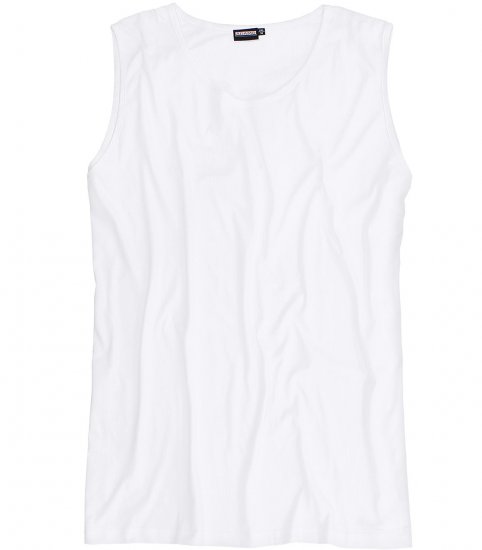 Adamo Rod Comfort Fit Tank Top White - Magliette - Magliette Uomo Taglie Forti