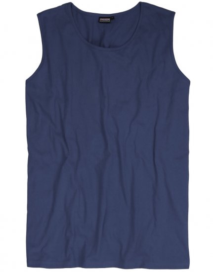 Adamo Rod Comfort Fit Tank Top Denim Blue - Magliette - Magliette Uomo Taglie Forti