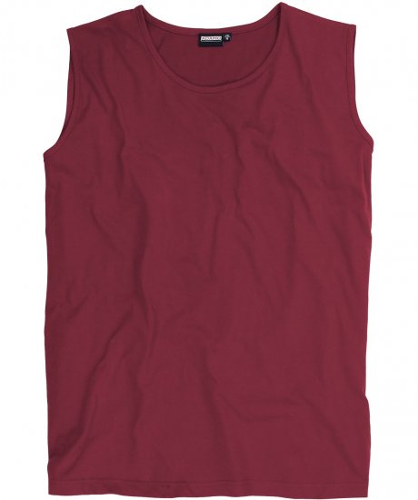 Adamo Rod Comfort Fit Tank Top Wine - Magliette - Magliette Uomo Taglie Forti