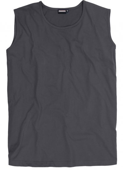 Adamo Rod Comfort Fit Tank Top Charcoal - Magliette - Magliette Uomo Taglie Forti