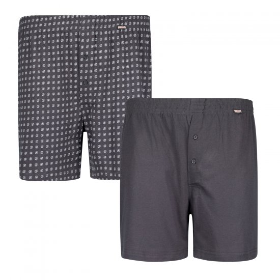 Adamo Dean Boxershorts 2-pack Charcoal - Intimo & costumi da bagno - Intimo Taglie Forti Uomo