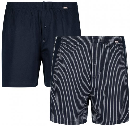 Adamo David Boxershorts 2-pack Navy - Intimo & costumi da bagno - Intimo Taglie Forti Uomo