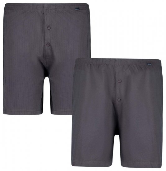 Adamo 129602 Boxer confezione da 2 Grigio scuro - Intimo & costumi da bagno - Intimo Taglie Forti Uomo