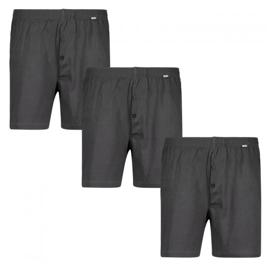 Adamo James Boxershorts 3-pack Charcoal - Intimo & costumi da bagno - Intimo Taglie Forti Uomo