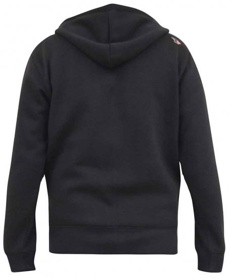 D555 KNEBWORTH Full Zip Hoody With Chest Print Black - Felpe & felpe con cappuccio - Felpe & Felpe con Cappuccio Uomo Taglie Forti