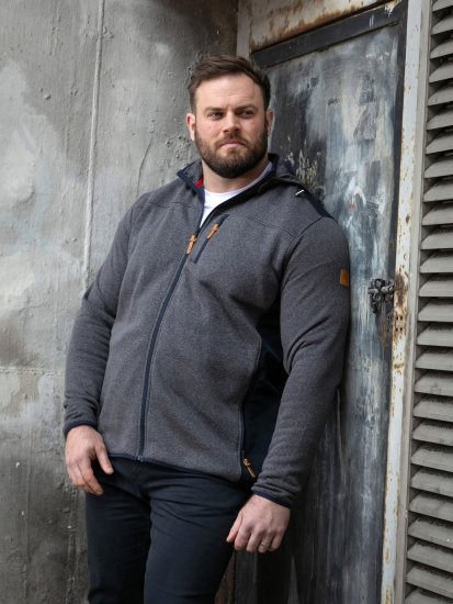 D555 Conrad Detachable Hood Bonded Fleece Zip Through Hoody Blu navy - Felpe & felpe con cappuccio - Felpe & Felpe con Cappuccio Uomo Taglie Forti