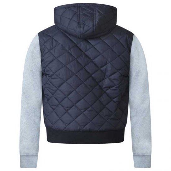 D555 Willie Hooded Quilted Jacket with Fleece sleeves - Giubbotti - Giubbotti Uomo Taglie Forti