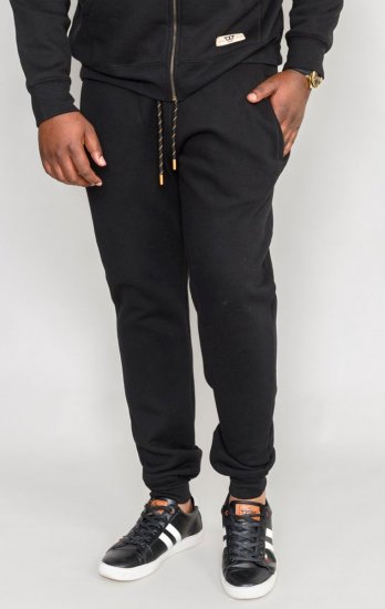 D555 Buckingham Cuffed Jogger With Side Pockets Black Tall Sizes - ABBIGLIAMENTO UOMO MT-6XLT - Taglie Tall Uomo