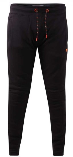 D555 Buckingham Cuffed Jogger With Side Pockets Black Tall Sizes - ABBIGLIAMENTO UOMO MT-6XLT - Taglie Tall Uomo