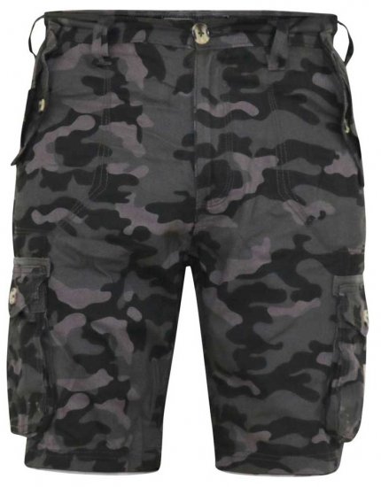 D555 ZAVIER Camo Cotton Cargo Shorts - Shorts - Pantaloncini Uomo Taglie Forti