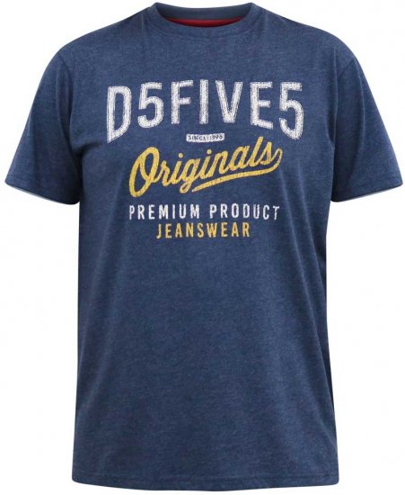 D555 ALFRED 2-Pack Brand Carrier Printed Crew Neck T-Shirts - Magliette - Magliette Uomo Taglie Forti