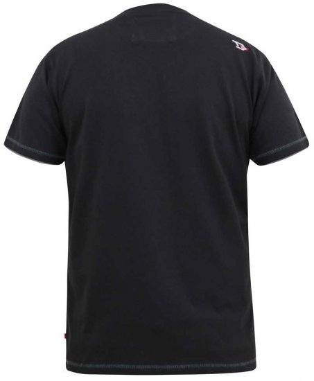 D555 CORTEX California Snake Printed Crew Neck T-Shirt Washed Black - Magliette - Magliette Uomo Taglie Forti