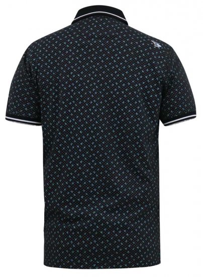 D555 WILSON AO Printed Polo Shirt Black - Polo - Polo Uomo Taglie Forti