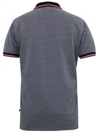 D555 KEMSTON Birds Eye Pique Polo Navy/White - Polo - Polo Uomo Taglie Forti