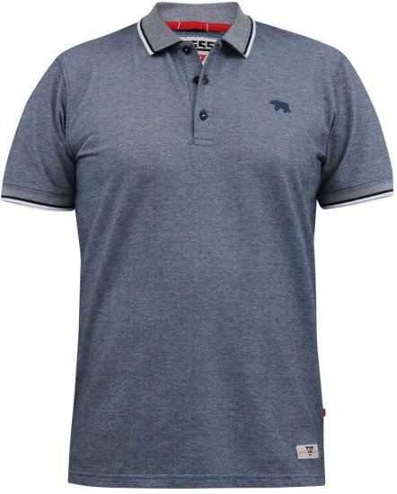 D555 GIBRALTAR Pique Polo Blue - Polo - Polo Uomo Taglie Forti