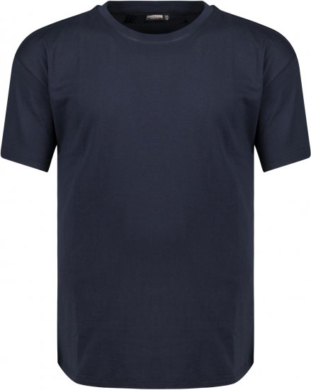 Adamo Bud Regular fit Heavy weight T-shirt Navy - Magliette - Magliette Uomo Taglie Forti