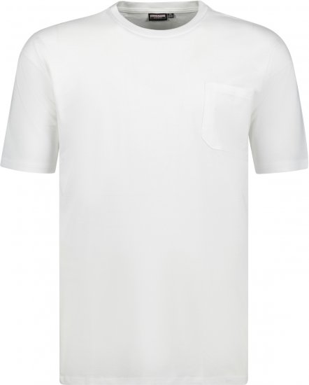 Adamo Kody Regular fit T-shirt with Pocket White - Magliette - Magliette Uomo Taglie Forti
