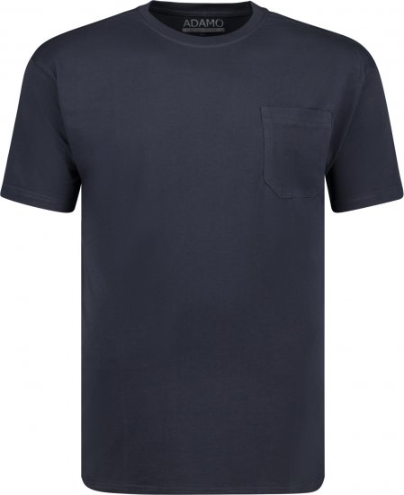 Adamo Kody Regular fit T-shirt with Pocket Navy - Magliette - Magliette Uomo Taglie Forti